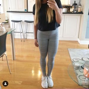 Athleta Black & White Detailed Tight